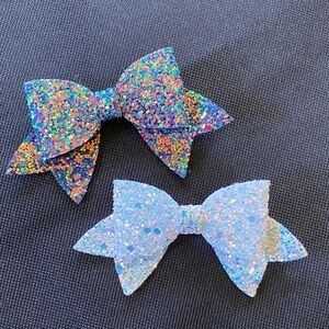 Two Paparazzi Vibrant Glitter Bow